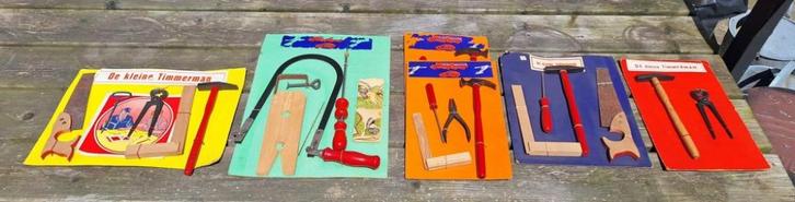 6 display kartonnen met speelgoedgereedschap, new old stock., Verzamelen, Speelgoed, Zo goed als nieuw, Ophalen of Verzenden