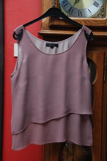 Top asymmetrisch oudroze mouwloos T-shirt maat 44  beschikbaar voor biedingen