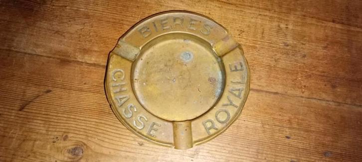 Brouwerij bier oude asbak Chasse Royale, Verzamelen, Biermerken, Gebruikt, Reclamebord, Plaat of Schild, Overige merken, Ophalen of Verzenden