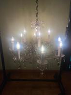 Kroonluchter Maria Theresia, Huis en Inrichting, Lampen | Kroonluchters, Ophalen, Zo goed als nieuw, Glas, Retro kroonluchter met glazen en kristallen elementen