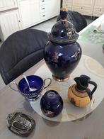 mooie vaas en potjes, Maison & Meubles, Accessoires pour la Maison | Vases, Comme neuf, Bleu, Enlèvement, Moins de 50 cm