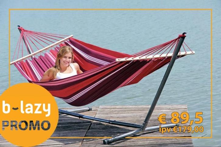 Hangmat + staander van het kwaliteitsmerk Amazonas (overstoc, Tuin en Terras, Hangmatten, Nieuw, Eenpersoons, Met standaard, Binnen