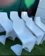 Moderne witte tuinstoelen, Tuin en Terras, Tuinstoelen, Ophalen, Zo goed als nieuw