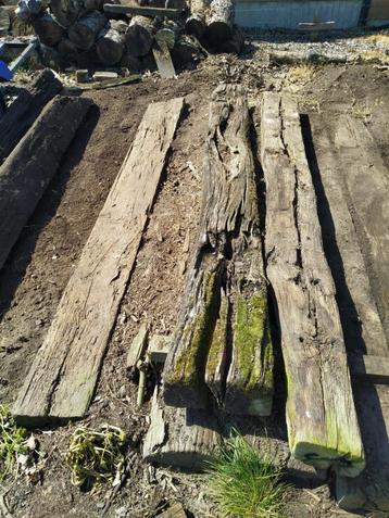 gratis eiken bielzen, Ophalen, Gebruikt, Hout, Biels