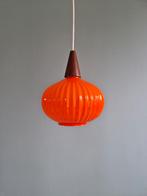 Ophanging in oranje opaline en teakhout, jaren 60, Ophalen of Verzenden