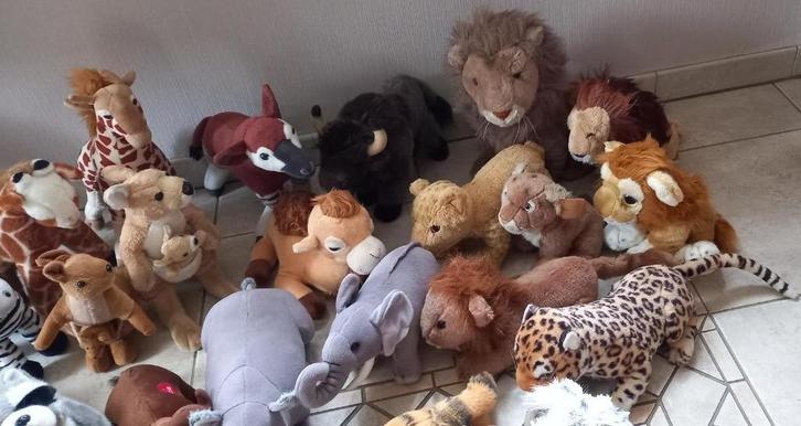 Knuffel safari dieren, Kinderen en Baby's, Speelgoed | Knuffels en Pluche, Zo goed als nieuw, Ophalen of Verzenden