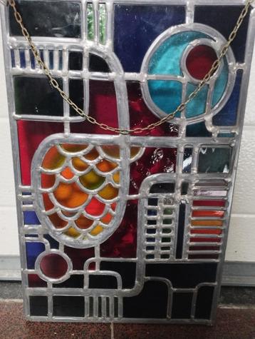 Hangend glas in lood 39 cm x 26 cm met verschillende kleuren beschikbaar voor biedingen