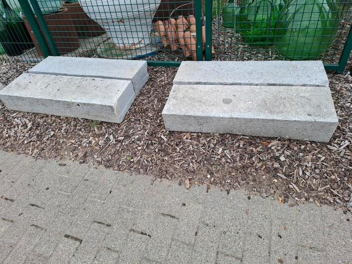 4 zware granieten traptredes, dorpels of borderen! NIEUW, Doe-het-zelf en Bouw, Overige Doe-Het-Zelf en Bouw, Zo goed als nieuw