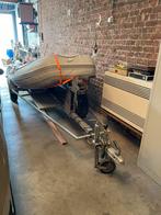 Rubberboot met aanhangwagen en mercury 9.94t motor, Watersport en Boten, Ophalen, Zo goed als nieuw