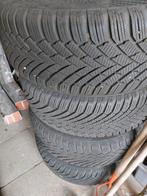 4 Winterbanden Continental Wintercontact 205/55/R16, Auto-onderdelen, Gebruikt, Velg(en), 16 inch, Personenwagen