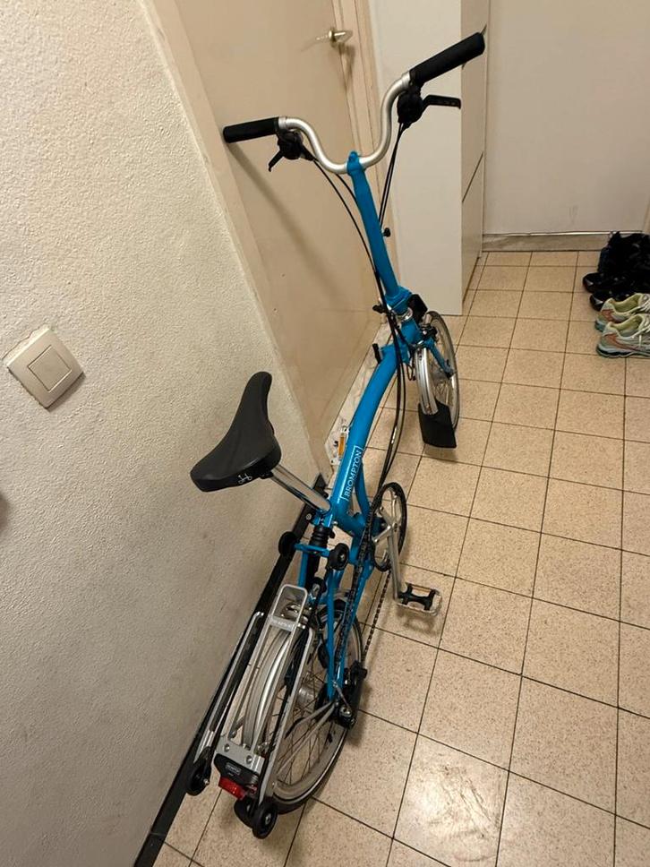 Vouwfiets Brompton 6 versnellingen, Fietsen en Brommers, Fietsen | Vouwfietsen, Zo goed als nieuw, Brompton, 14 tot 16 inch, Totaal opvouwbaar