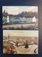 2 oude postkaarten Kortrijk, Gelopen, Ophalen of Verzenden, West-Vlaanderen, Voor 1920