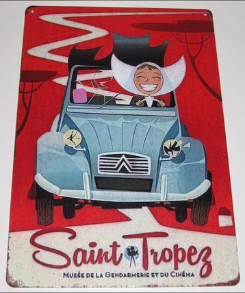 Citroën 2CV : Metalen Bord 2CV - Saint Tropez beschikbaar voor biedingen