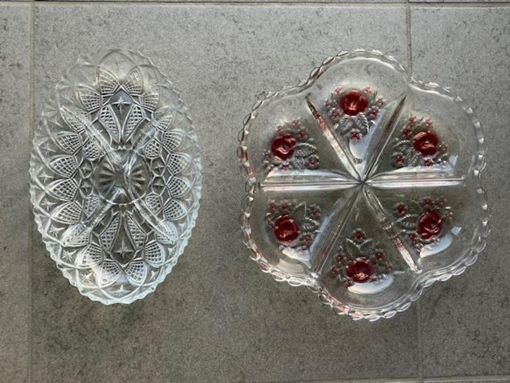 Glazen schalen, Huis en Inrichting, Woonaccessoires | Schalen en Manden, Schaal, Glas, Ophalen of Verzenden