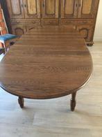 Tafel + 6 stoelen, Ophalen, Gebruikt, 100 tot 150 cm, Eikenhout