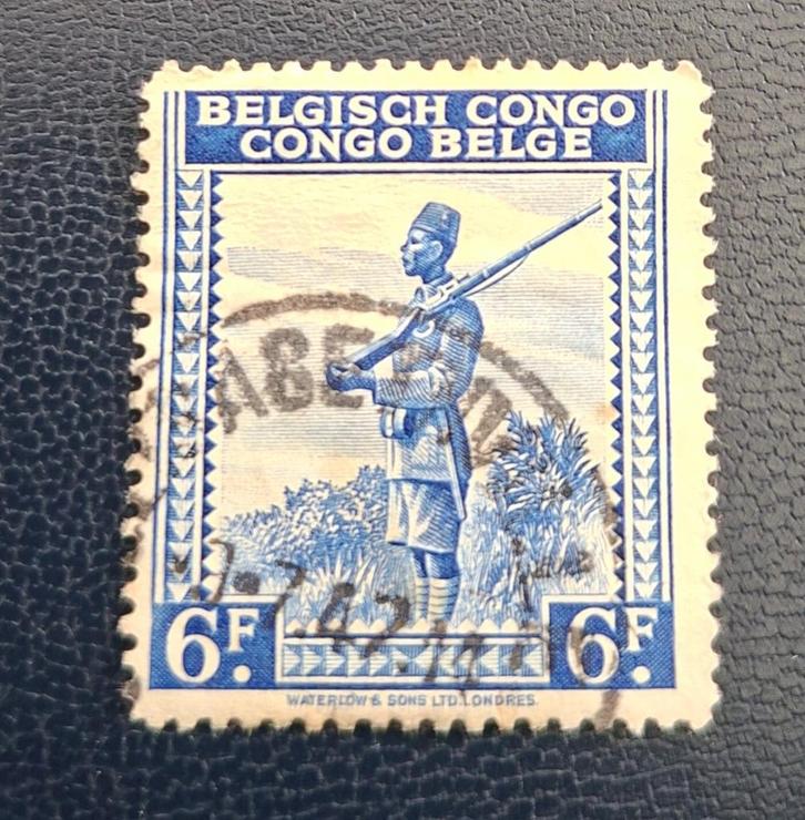 Postzegel Belgisch Congo OBP 244, Postzegels en Munten, Postzegels | Afrika, Gestempeld, Ophalen of Verzenden