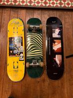 KIT SKATE : 3 planches de skate, trucks, roues.., Enlèvement, Utilisé, Skateboard