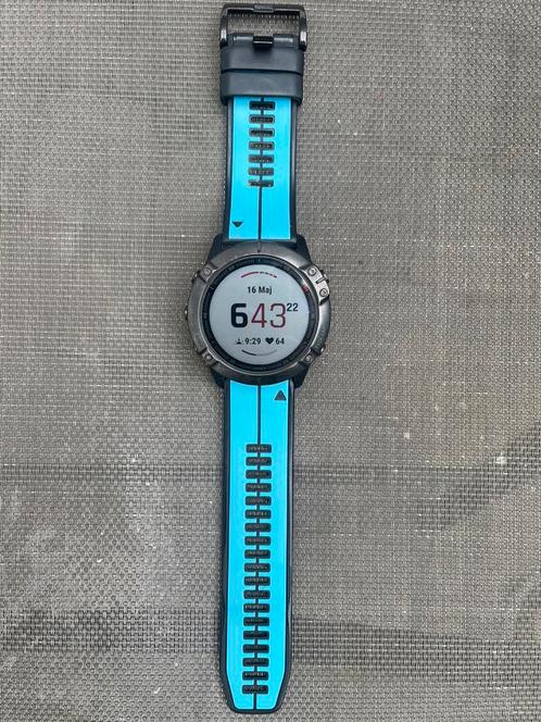 Garmin Fenix 6X Sapphire, Handtassen en Accessoires, Smartwatches, Zo goed als nieuw, Android, Zwart, Afstand, Calorieverbanding