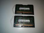 2x 2 GB RAM Samsung SoDimm PC3-8500S, Informatique & Logiciels, Mémoire RAM, 4 GB, Utilisé, Laptop, Enlèvement ou Envoi