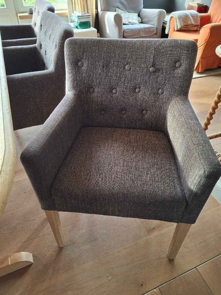 eetkamerstoelen in stof, Huis en Inrichting, Stoelen, Ophalen, Gebruikt, Landelijke stijl, Vijf, Zes of meer stoelen