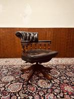 Engels Chesterfield Captain Chair Bureaustoel, Antiek en Kunst, Ophalen of Verzenden