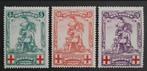 Belgique : COB 126/28 ** Croix-Rouge 1914., Gomme originale, Neuf, Sans timbre, Enlèvement ou Envoi