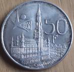 BELGIË : 50 FRANK 1958 FR EXPO FR KM 150, Zilver, Losse munt, Verzenden