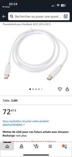 Apple Thunderbolt 2 meter negen, Ophalen of Verzenden, Zo goed als nieuw
