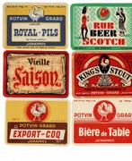 Oude bieretiketten van "POTVIN - GRARD", Verzamelen, Biermerken, Verzenden, Nieuw, Overige typen, Overige merken