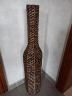 Hoge rieten vaas, Huis en Inrichting, Woonaccessoires | Vazen, Ophalen, Zo goed als nieuw, Overige kleuren, Overige materialen