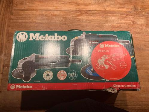 Metabo EW 6114 S rechte slijper + accessoires, Doe-het-zelf en Bouw, Gereedschap | Slijpmachines, Gebruikt, Rechte handslijpmachine