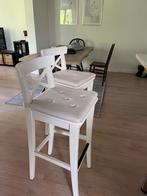 2 barkrukken/keukeneiland stoelen, Huis en Inrichting, Barkrukken, 2 krukken, 60 tot 90 cm, Gebruikt, Hout