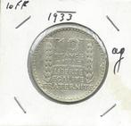 Frankrijk, 10 Francs 1933., Timbres & Monnaies, Monnaies | Europe | Monnaies non-euro, Enlèvement ou Envoi, Monnaie en vrac, Argent