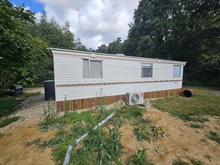 Stacaravan met airco en voortent, Caravans en Kamperen, Stacaravans, tot en met 2, Ophalen