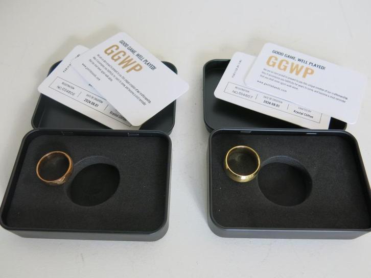 2 handgemaakte ringen Gentle Bands, Handtassen en Accessoires, Ringen, Zo goed als nieuw, Zwart, Ophalen of Verzenden