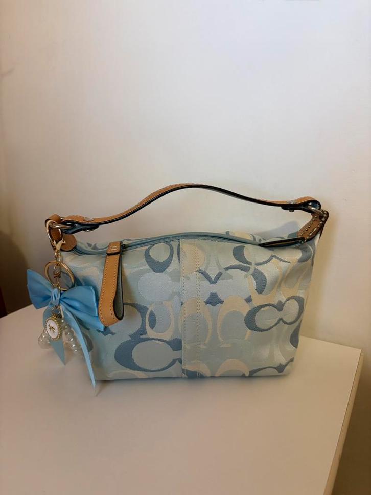 Vintage Coach-tas, Handtassen en Accessoires, Tassen | Damestassen, Nieuw, Handtas, Blauw, Ophalen of Verzenden