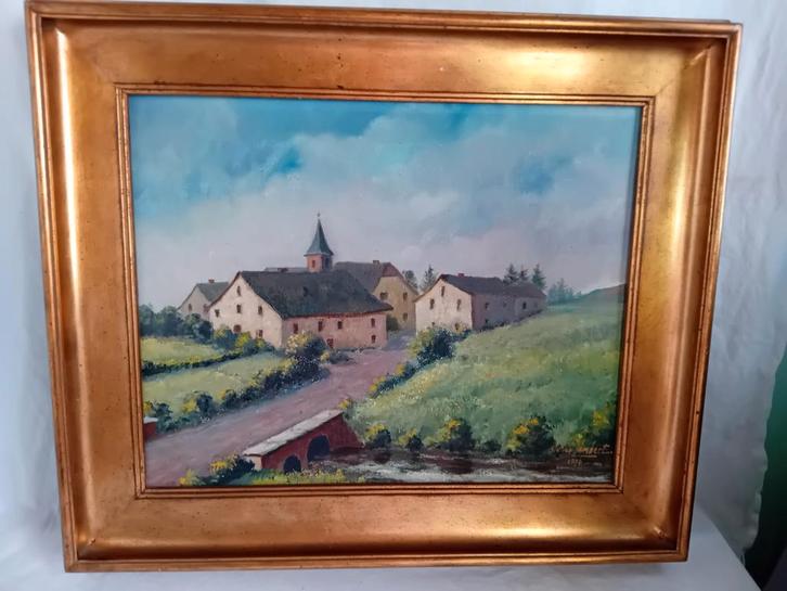 Schilderij van Julien Lambert 1974, Antiek en Kunst, Kunst | Schilderijen | Klassiek, Ophalen of Verzenden