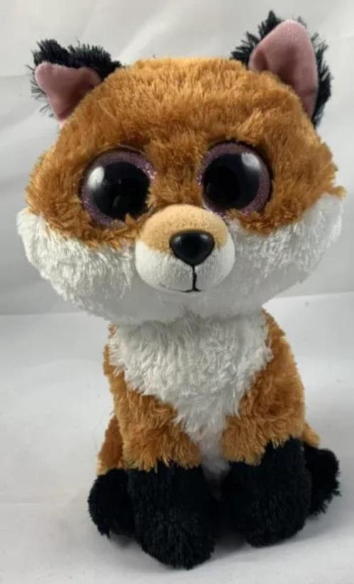 Ty Beanie Boos Boo Slick vos glitterogen pluche knuffel 22cm, Kinderen en Baby's, Speelgoed | Knuffels en Pluche, Zo goed als nieuw