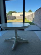 IKEA INGATORP Uitschuifbare Eettafel - Wit, Huis en Inrichting, Tafels | Eettafels, Ophalen, Gebruikt, Rond, Vijf personen of meer