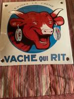 email bordje LA Vache Qui Rit 15 cm x 15 cm gebombeerd, Ophalen of Verzenden, Zo goed als nieuw, Reclamebord
