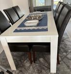 Eettafel stoel, Huis en Inrichting, Stoelen, Ophalen, Zwart, Leer, Zo goed als nieuw