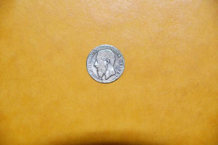 ZILVEREN 50 centiem 1886, Postzegels en Munten, Munten | België, Losse munt, Zilver, Zilver, Verzenden