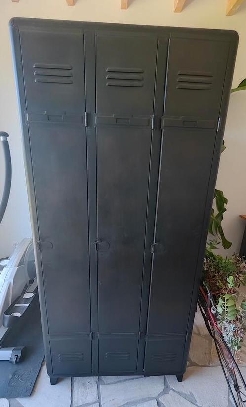 Industriële metalen locker kleerkasten – set van 2 elk 3deur, Huis en Inrichting, Kasten | Lockerkasten, Zo goed als nieuw, Ophalen