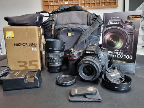 Nikon d7100 + Nikkor 35mm af-s DX f/1.8G + AF-S Nikkor 18-70, Audio, Tv en Foto, Fotografie | Onderwatercamera's, Zo goed als nieuw