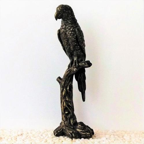 Papegaai - Lorre op tak - brons (nieuw), Antiquités & Art, Art | Sculptures & Bois