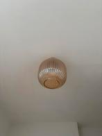 Retro glas plafondlamp, Huis en Inrichting, Lampen | Plafondlampen, Ophalen, Zo goed als nieuw, Glas