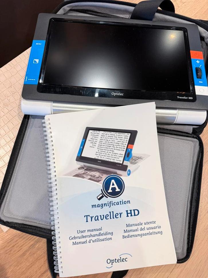 **Optelec Traveller HD - Loupe (comme neuve), TV, Hi-fi & Vidéo, Matériel d'optique| Jumelles, Comme neuf, Enlèvement