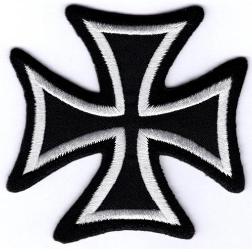 Iron Cross stoffen opstrijk patch embleem #2, Motoren, Accessoires | Overige, Nieuw, Verzenden