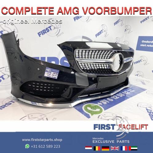 W218 FACELIFT AMG VOORBUMPER + DIAMOND GRIL ZWART origineel, Auto-onderdelen, Carrosserie, Bumper, Mercedes-Benz, Voor, Gebruikt