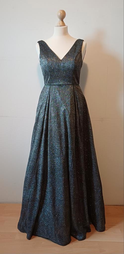 Eva & Lola Grijze Glitterjurk S - Cups & Ritsluiting, Vêtements | Femmes, Habits de circonstance, Comme neuf, Robe de gala, Taille 36 (S)